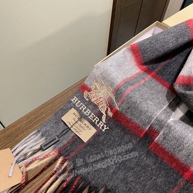 Burberry經典羊絨長巾 巴寶莉2021新款男女款格子圍巾  mmj1496